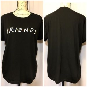 Black FRIENDS Women’s Short Sleeve Shirt Size L